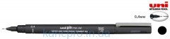Лайнер uni PiN 0.4мм fine line, черный PIN04-200.Black