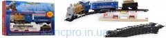 Железная Дорога 7014 (612) Голубой вагон, муз(рус), свет, дым,длина путей 282см, в кор-ке, 48-30-7см