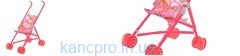 Коляска M 0348 U/R (48шт) для куклы,трость,двойные колеса,51-43-24см,выс.до руч 47см,3 вида,в кульке