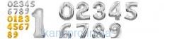 Шарики надувные фольгированные ЦИФРЫ (0-9) MK 1347 (300шт) 30дюймов,2цвета