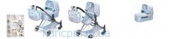 Коляска 80722 (4шт) для куклы, демисезонная,3в1,сумка, корзина, 80-45-81см, в кор-ке,64-38-15см