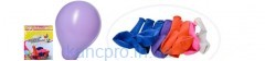 Шарики надувные MK 2320-1 (500шт) 10 дюймов, микс цветов, прозрачн, 10шт в кульке,