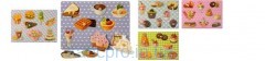 Деревянная игрушка Рамка-вкладыш MD 1272 (120шт) сладости, 8предм,микс видов,в кульке, 30-22,5-1,5см