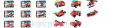 Конструктор Qman 1805 (128шт) транспорт, от34дет, в кор-ке,8шт(8видов) в дисплее,26,5-9,5-20см