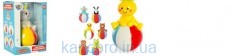 Неваляшка 6525-6-7 (96шт) животные, 13см, звук, 7видов, в кор-ке, 12-16-8см
