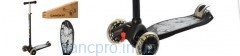 Самокат JR 3-055-B1 (1шт) MAXI,ст+пл,кол3штПВХ-св,2пер120мм,руль66/88см,подн.40-13см,рисун,черн,кор