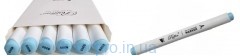 Скетч-маркер двухсторонний Marco Raffine 7800-6CB/203В Pastel blue (уп 6)