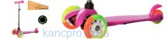 Самокат BB 3-013-4-A-P (1шт) MINI,алюм+пласт,3колПУ-св,2пер120мм,задн70мм,подн29-11см, руль60/69см