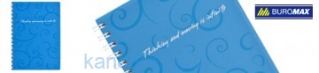 Тетрадь для записей А6,80л.голуб.пласт.BAROCCO BM.2589-614