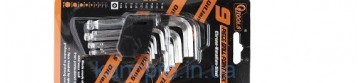 Набор шестигранников с шарообразным наконечником 9 предметов от 4,4 до 10,5 см 729-03