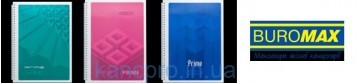 Тетрадь на спирали PRIME А4, 96л., клітка, в картонній обкладинці, розов	BM.24451101-10