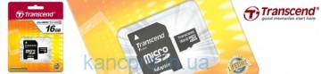 MicroSDHC 16Gb Kingston (class 10, с адаптором )