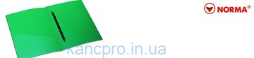 Папка  А4 скоросшиватель УСЫ ПЛОТНАЯ с карманом зелен NORMA, 5032
