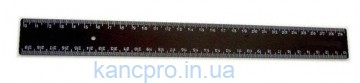 Линейка 30см непрозр, черная офисная BM.5827-30