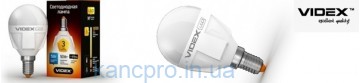 LED лампа VIDEX G45e 5W E14 3000K 220V (VL-G45e-05143)