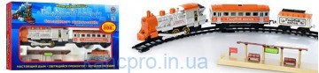 Железная Дорога 8041 (617) Голубой вагон,муз,свет,дым,дл. пути 282см,на бат-ке,в кор-ке, 48-30-7см