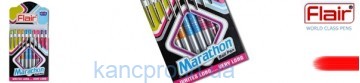 Ручка шар. " Marathon " Flair 1102 корпус ассорти красная
