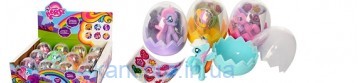 Фигурка 2205B (432шт) LP, лошадка4,5см-брелок9см, в яйце 9,5см,12шт в дисплее, 24,5-18,5-6,5см