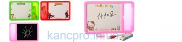 Досточка 3610DGK (120шт) для рисования,мел, маркер, губка,3вида(1в-СП,1в-НК),в кульке, 27,5-17,5-2см