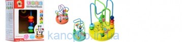 Деревянная игрушка Лабиринт MD 0060 (120шт) на проволоке, 12см, 4 вида, в кор-ке, 9,5-13-9,5см