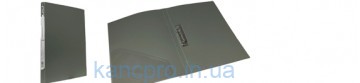 Папка  А4 с боковым прижимом+карман,СЕРЫЙ, 4-221, 4Office