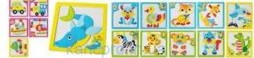 Деревянная игрушка Пазлы MD 0913 (200шт) животные,транспорт,магнитн,микс вид,в кульке,14,5-14,5см
