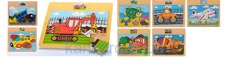 Деревянная игрушка Пазлы MD 0919 (200шт) транспорт, 8 видов, в кульке, 17-14,5-0,5см