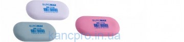 Ластик  1112 Buromax 49*23*9 овал.крас.бел.зел  BM.1112
