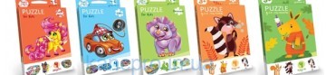 Пазл для  маленьких "Малыши" 4 эл.  (Двухсторонние) NEW серия  Danko Toys