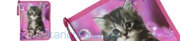 Папка на змейке объемная "Cute Kitten" 25*19*3 см, 5627-21С   CLASS