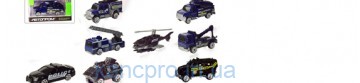 Машина метал. 7629 (288шт/2) "АВТОПРОМ",1:64,8 видов, в кор. 8*5*5см
