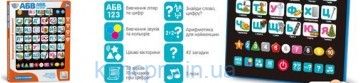 Планшет SK 0019 (50шт) обуч, загадки, цифры, стихи, муз,зв(укр), на бат-ке, в кор-ке,19,5-25-2см