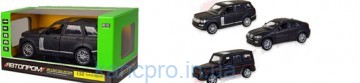 Машина металл 7860 (48шт/2) "АВТОПРОМ",1:32-36,3 вида, батар.,свет,звук,откр.двери,капот., в кор. 18