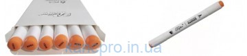 Скетч-маркер двухсторонний Marco Raffine 7800-6CB/608Y Orange (уп 6)