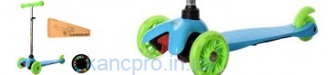 Самокат BB 3-013-4-C-BL (1шт) MINI,алюм+пласт,3колПУ-св2пер120мм,задн73мм,подн36-11см, руль59/68см