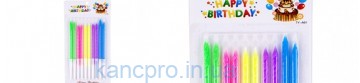 Набор свечей для торта "Happy Birthday" 10шт 9см Средние 10-90/TY-A01