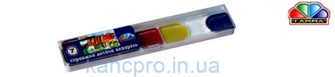 Акварель пластик  7цв малая "Мозайка" Гамма Новов