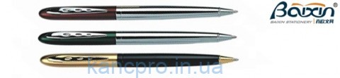 Ручка повор мет  BAIXIN BP903 ( цв. корпус + сер. / зол.+черн.)