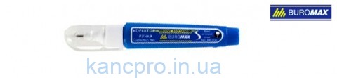 Корректор-ручка Buromax  8мл метал,наконечник 1031