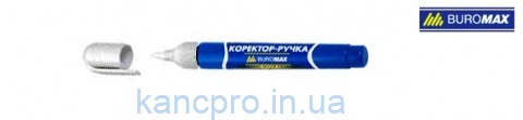 Корректор-ручка Buromax  5мл металич,наконечник 1058