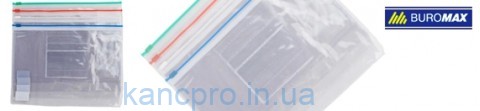 Папка-конверт А5 на цветной молнии прозр./красная BM3947-05