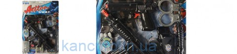 Набор полицейского 2278 (48шт) автомат,пистолет,дубинка,наручники,значок,на листе, 38-57-4см
