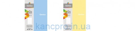 Колледж-блок на спирали "Genius" A4   80л  белый блок "Genius" пластик ЛИНИЯ   A4-080-6801L