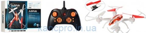 Квадрокоптер AF961 (12шт) р/у2,4G,аккум,свеКват,USBзарядное,запасн.лопасти,в кор-ке,49-33-8,5см