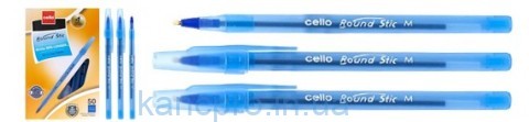 Ручка шар.Round Stik, 1 мм, Cello CL-2218 синя (Дубликат)