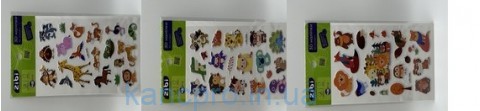 Наклейка 3D Животные 18 см,(2 вида) KIDS Line ZI-BI 63359-61