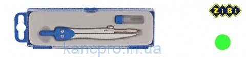 Циркуль BASIS в футляре + грифель, зеленый ZB.5302BS-04