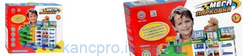 Гараж 922-7 (12шт) 4 этажа, 4машинки 5,5см, в кор-ке, 45-41-11см