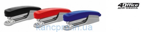 Степлер №24/26  20л,  65 мм, цв. в ас-те, 4-309, 4OFFICE