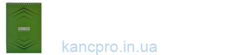 Блокнот А-5 на пружине, 48л.,клетка, зеленый,JOBMAX ВМ.2474-04